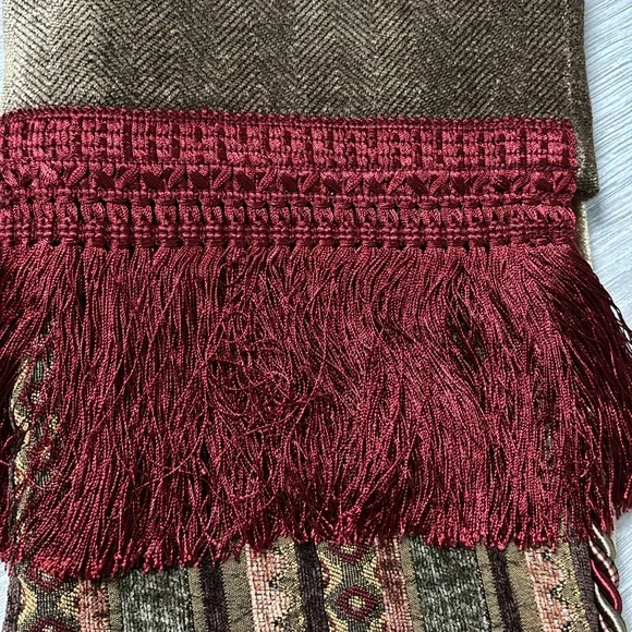 Vintage Villa Bacci Luxury Christmas Stockingwith Fringe
